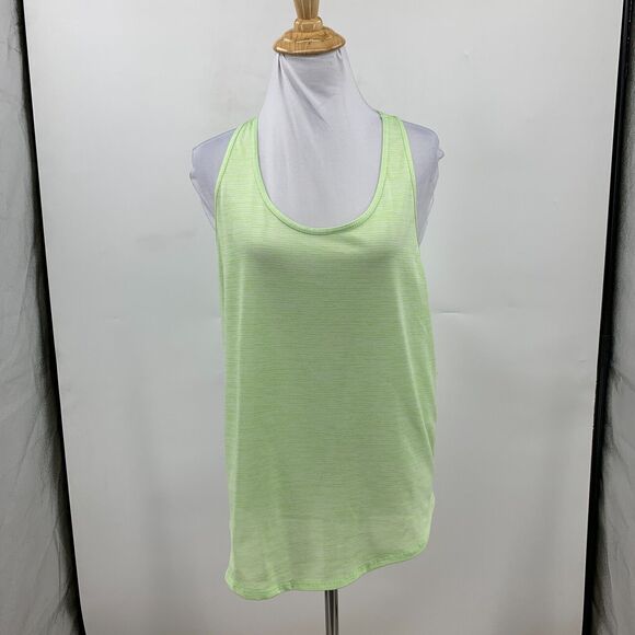 Under Armour Tech Vent Tank Women Large Lime Twist Racerback Lightweight Stretch - Picture 4 of 14